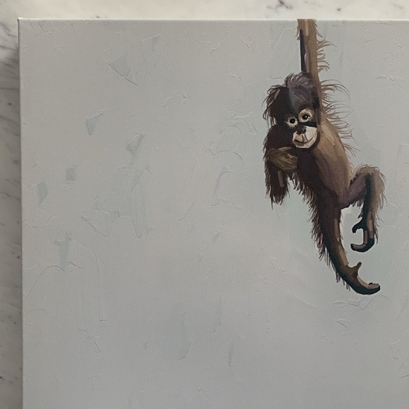 Pottery Barn kids Jungle Animal Canvas Art Sloth & Monkey - Picture 9 of 12